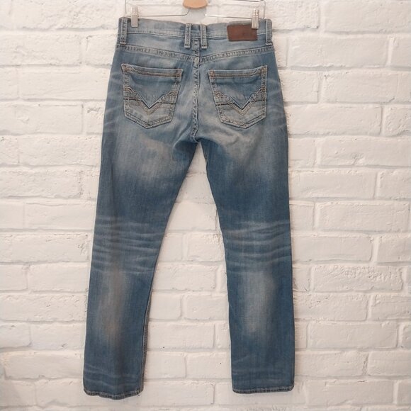 BKE Men's Straight Jeans in Faded Blue - Picture 5 of 12